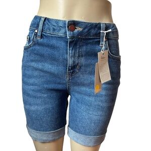 Boden denim women’s shorts sz 2 blue nwt summer trendy classic jeans cuffed